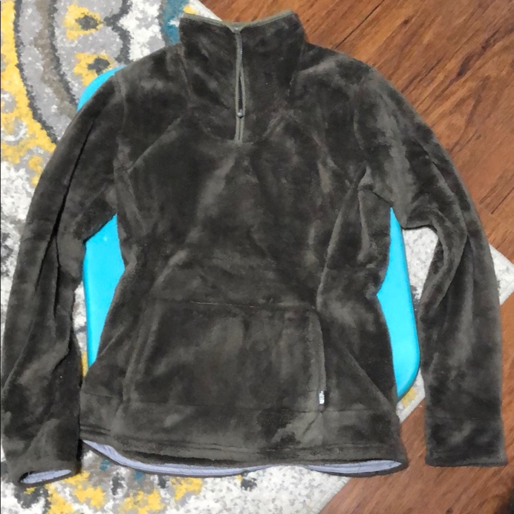 The north face quarter zip furry pullover